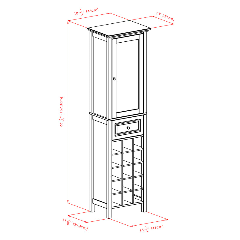 Burgundy - Wine Cabinet