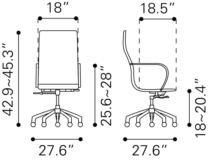 Glider High Back Office Chair