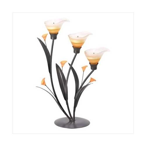 Amber Lilies Tealight Holder (pack of 1 EA) - MyTinyHaus, [product_description]