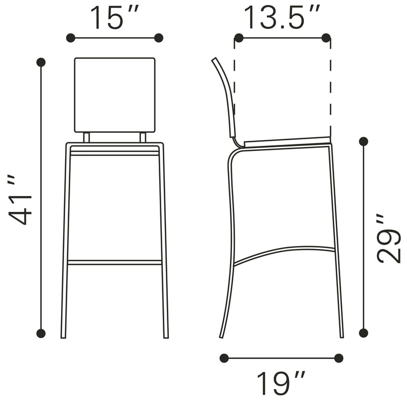 Criss Cross Bar Chair Set