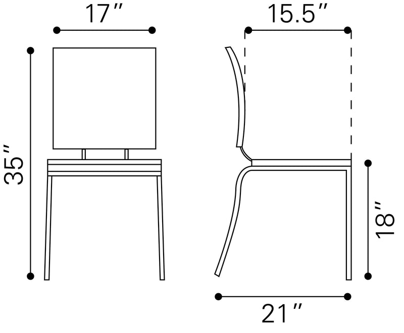 Criss Cross Dining Chair Set